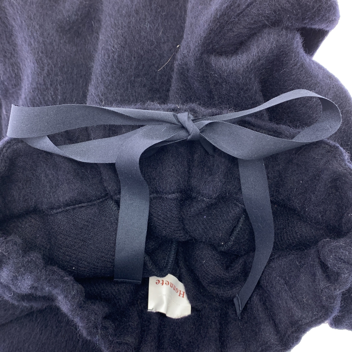 Honnete / オネット ウール ドローストリング ワイド イージーパンツ