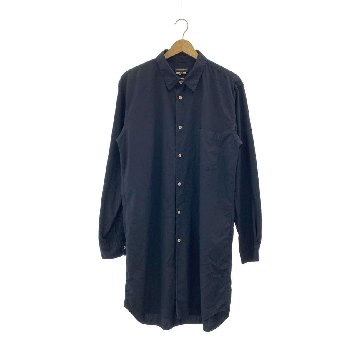 COMME des GARCONS HOMME PLUS / コムデギャルソンオムプリュス ポリエステル 製品加工 オーバーシルエット レギュラーカラー ロングシャツ