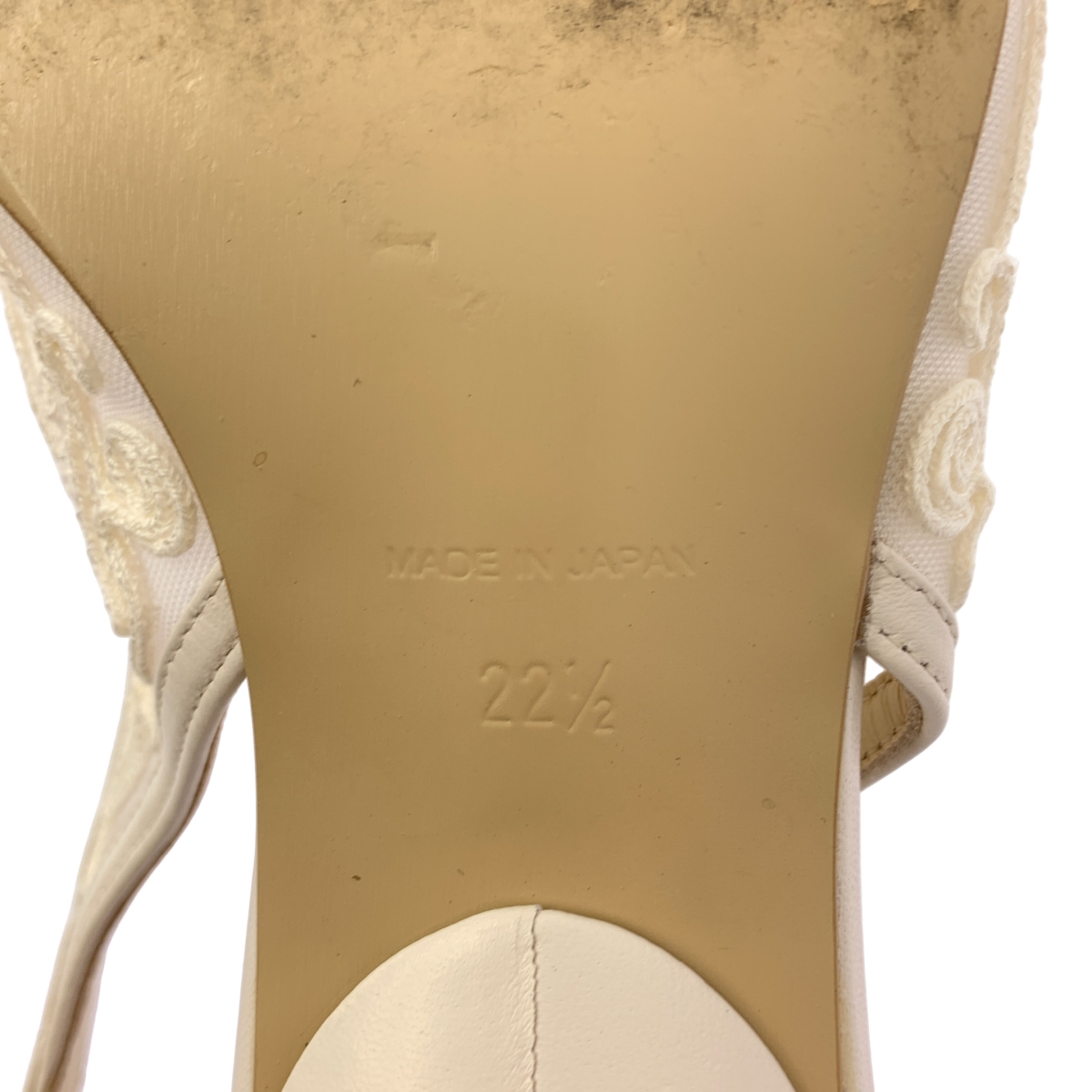 Mame Kurogouchi / マメクロゴウチ Cording Embroidery Sling Back Heels / レース レザーストラップ フラットシューズ