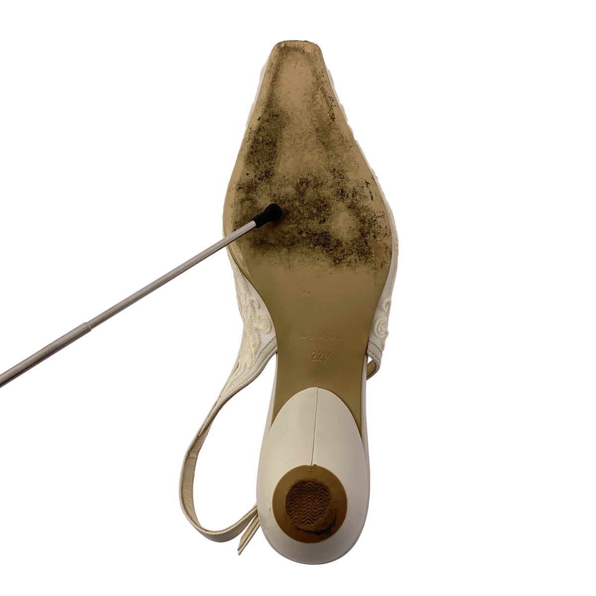 Mame Kurogouchi / マメクロゴウチ Cording Embroidery Sling Back Heels / レース レザーストラップ フラットシューズ