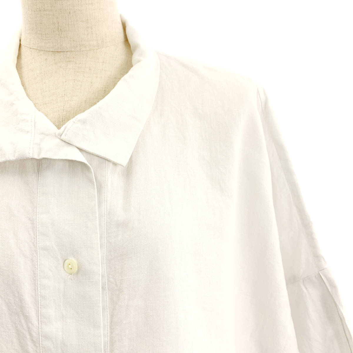 ARTS&SCIENCE / アーツアンドサイエンス コットン リネン オーバーシルエット ポケット付き シャツ ワンピース