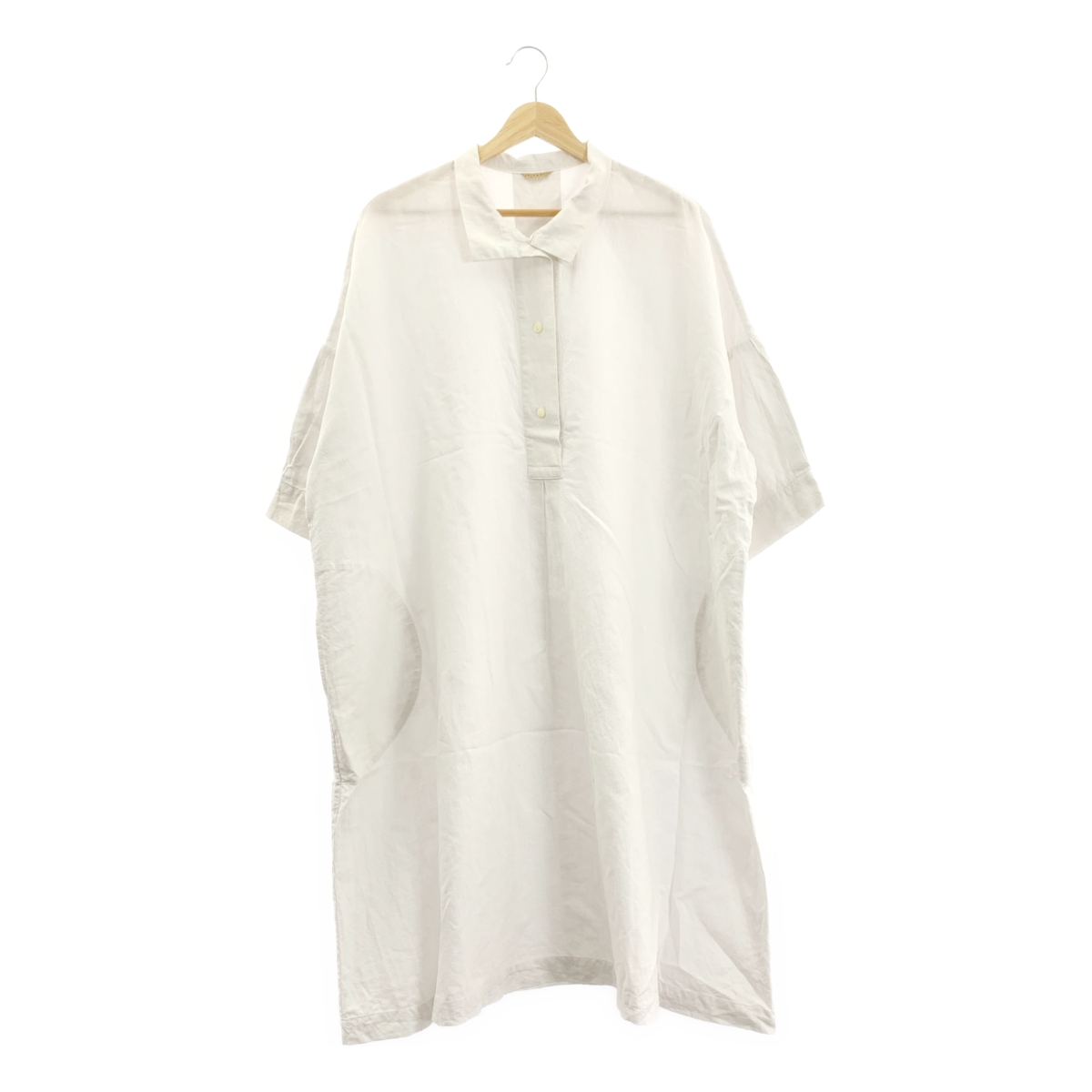 ARTS&SCIENCE / アーツアンドサイエンス コットン リネン オーバーシルエット ポケット付き シャツ ワンピース