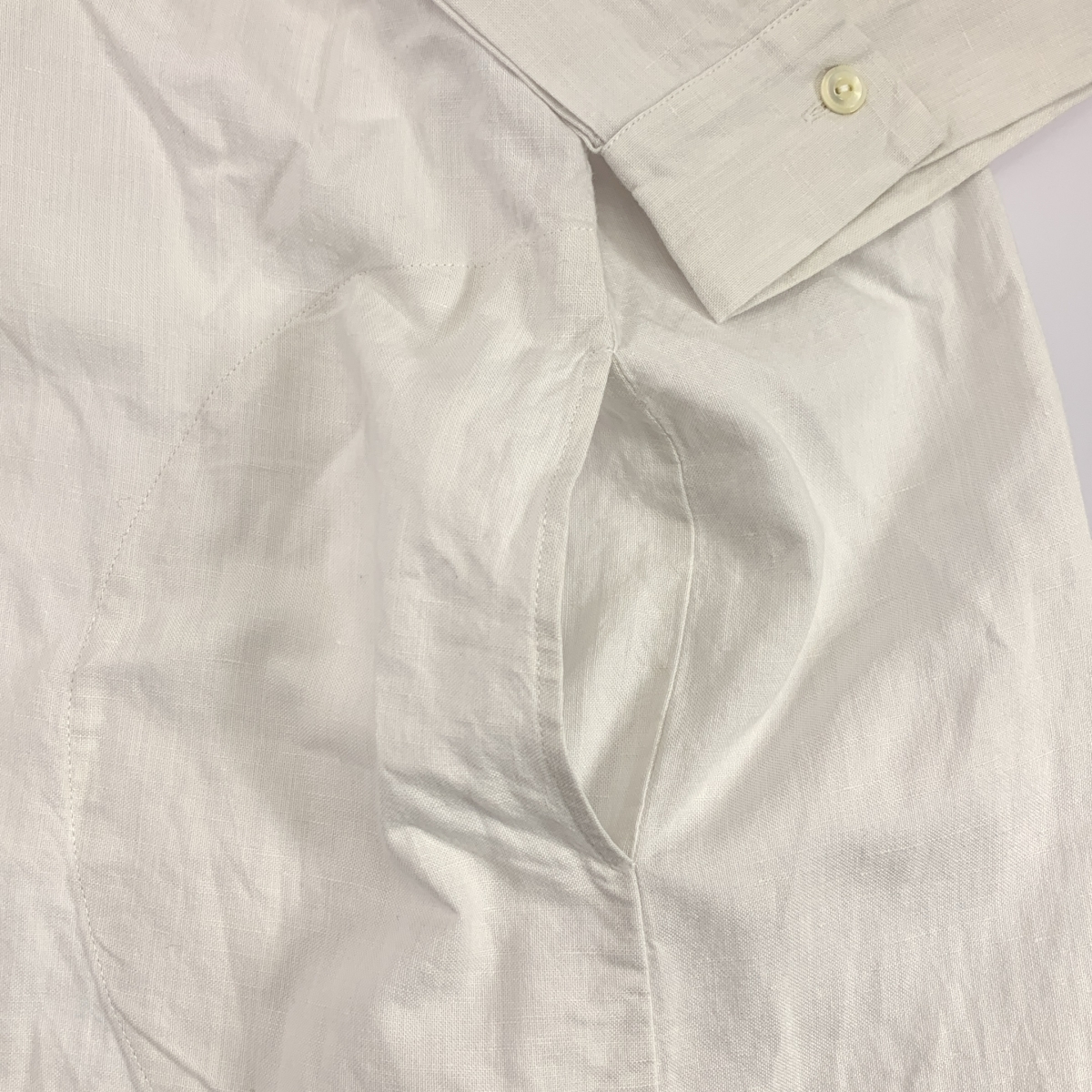 ARTS&SCIENCE / アーツアンドサイエンス コットン リネン オーバーシルエット ポケット付き シャツ ワンピース