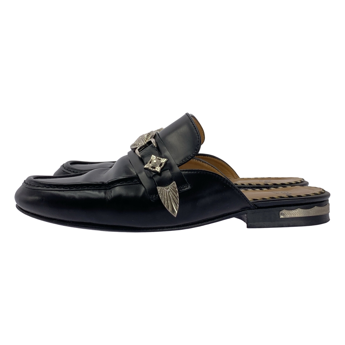 TOGA PULLA / トーガプルラ POLIDO ポリドー レザー フラット サンダル ミュール