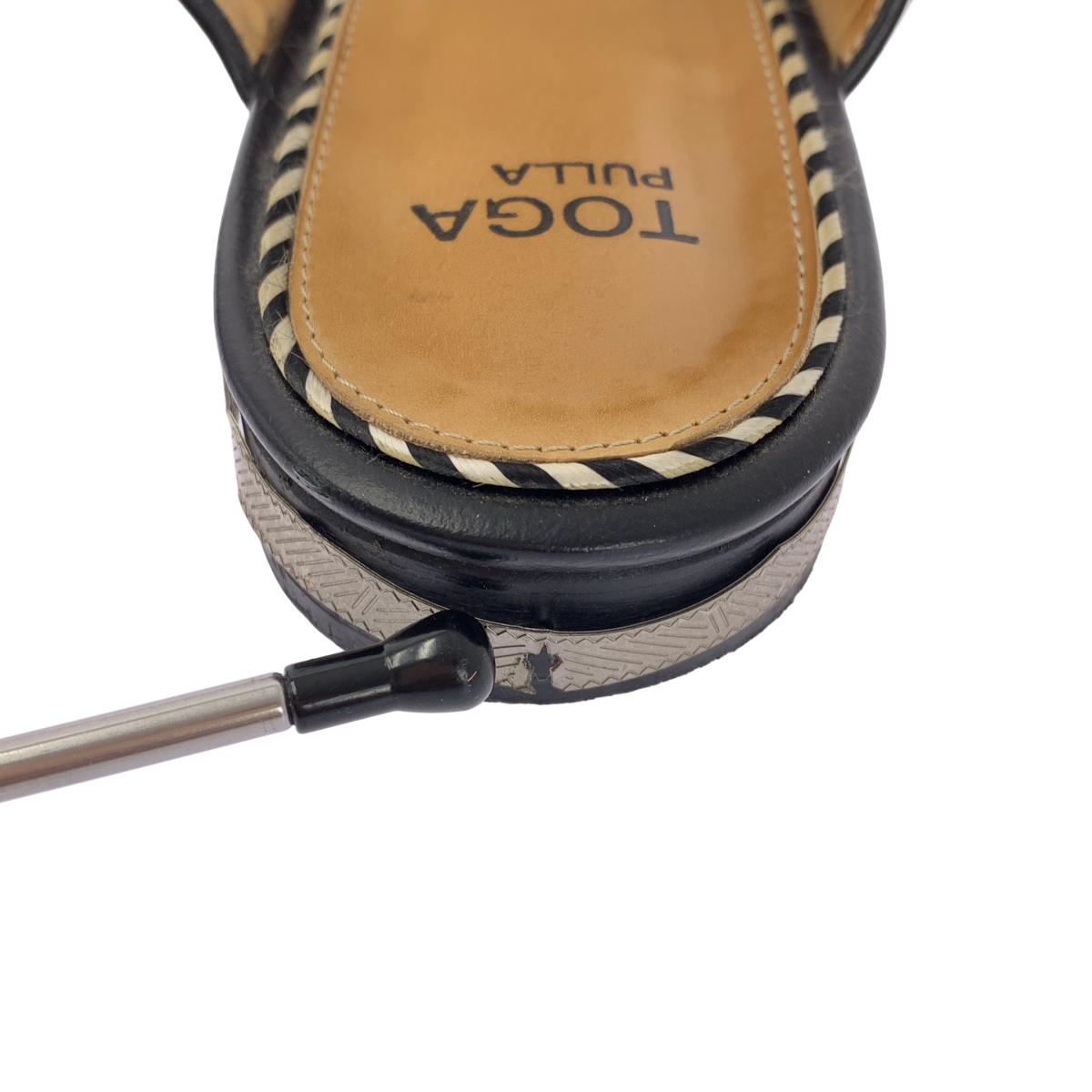 TOGA PULLA / トーガプルラ POLIDO ポリドー レザー フラット サンダル ミュール