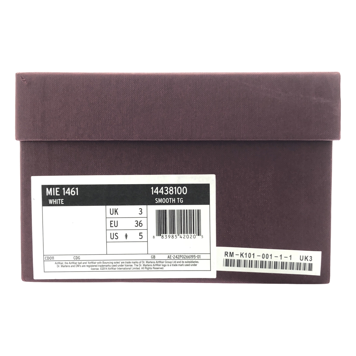 COMME des GARCONS COMME des GARCONS / コムコム × Dr.Martens / ドクターマーチン MIE 1461 / 3 ホール レザー シューズ 革靴