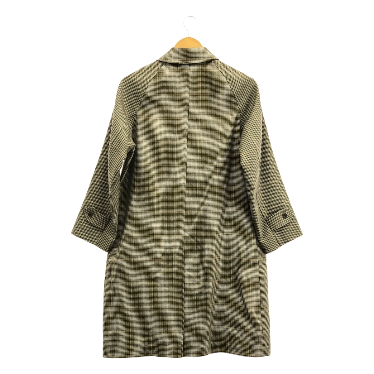 その他 千鳥格子 ウールプラッドステンカラーラグランコート