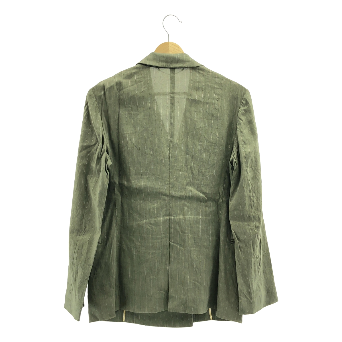 BEIGE， / ベイジ セットアップ リネン ストライプ ジャケット スラックス