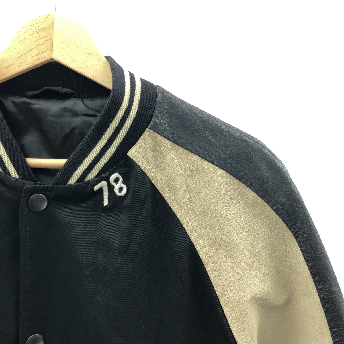 その他 レザースリーブ スタジャン ブルゾン ジャケット / 総裏地