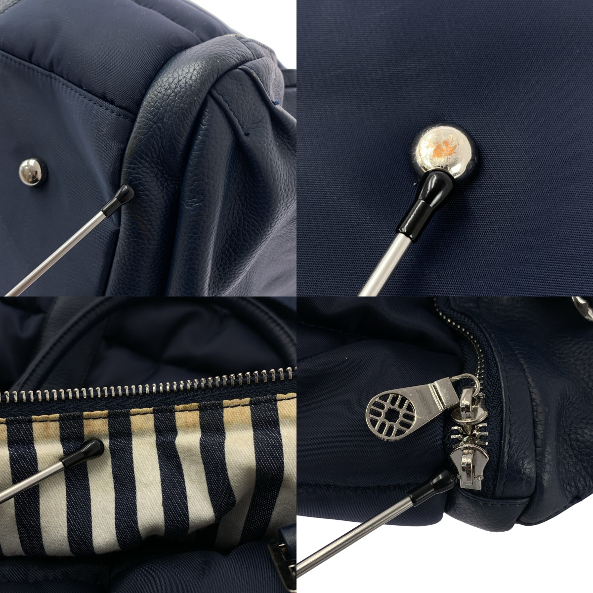 MUTA / ムータ ナイロン レザー切替 2way ボストン バッグ