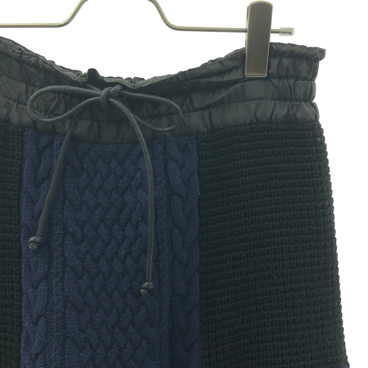 sacai luck / サカイラック 異素材 ケーブルニット フレア スカート