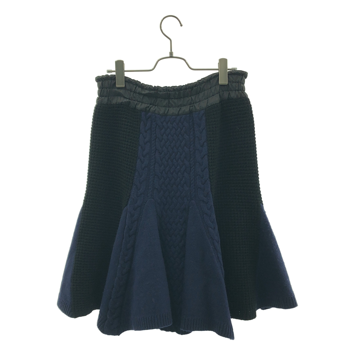 sacai luck / サカイラック 異素材 ケーブルニット フレア スカート