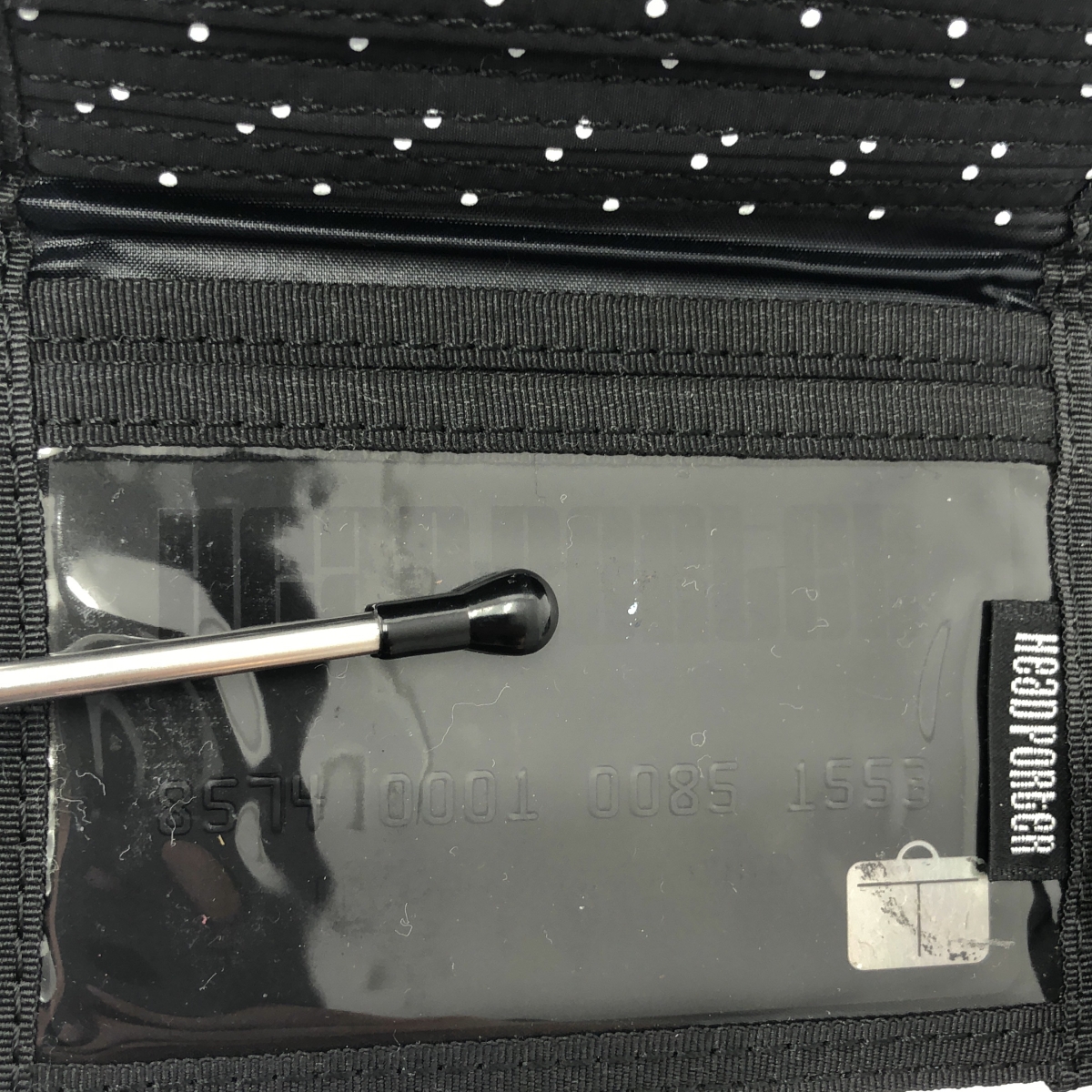 HEAD PORTER / ヘッドポーター BLACK BEAUTY ブラックビューティー / ドット パスケース カードケース 名刺入れ