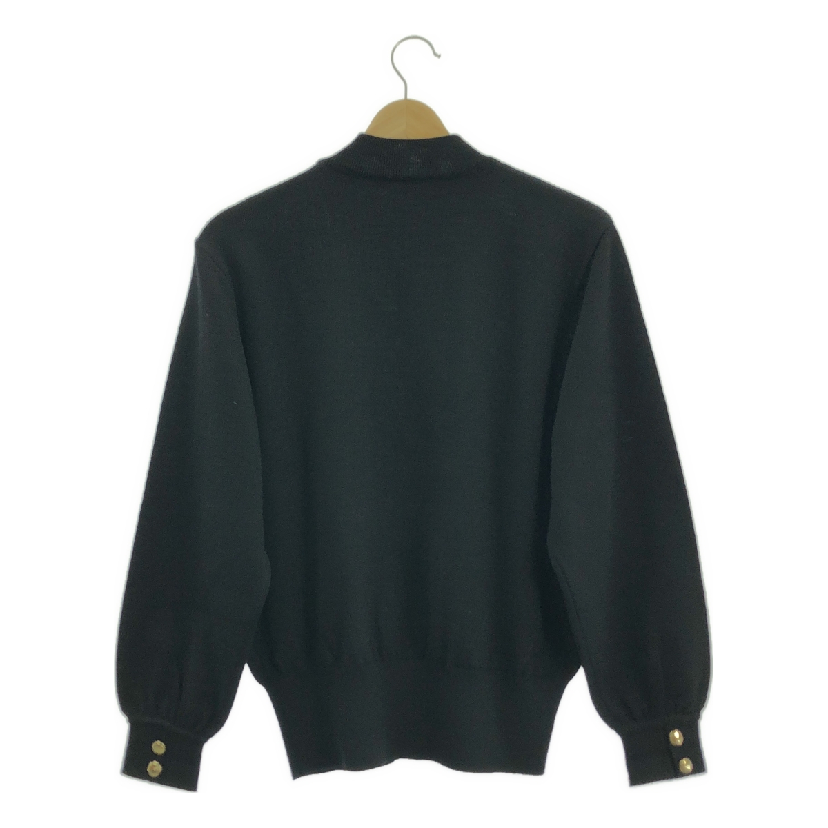 YVES SAINT LAURENT / イヴサンローラン カフスボタン ロゴ刺しゅう モックネック ニット