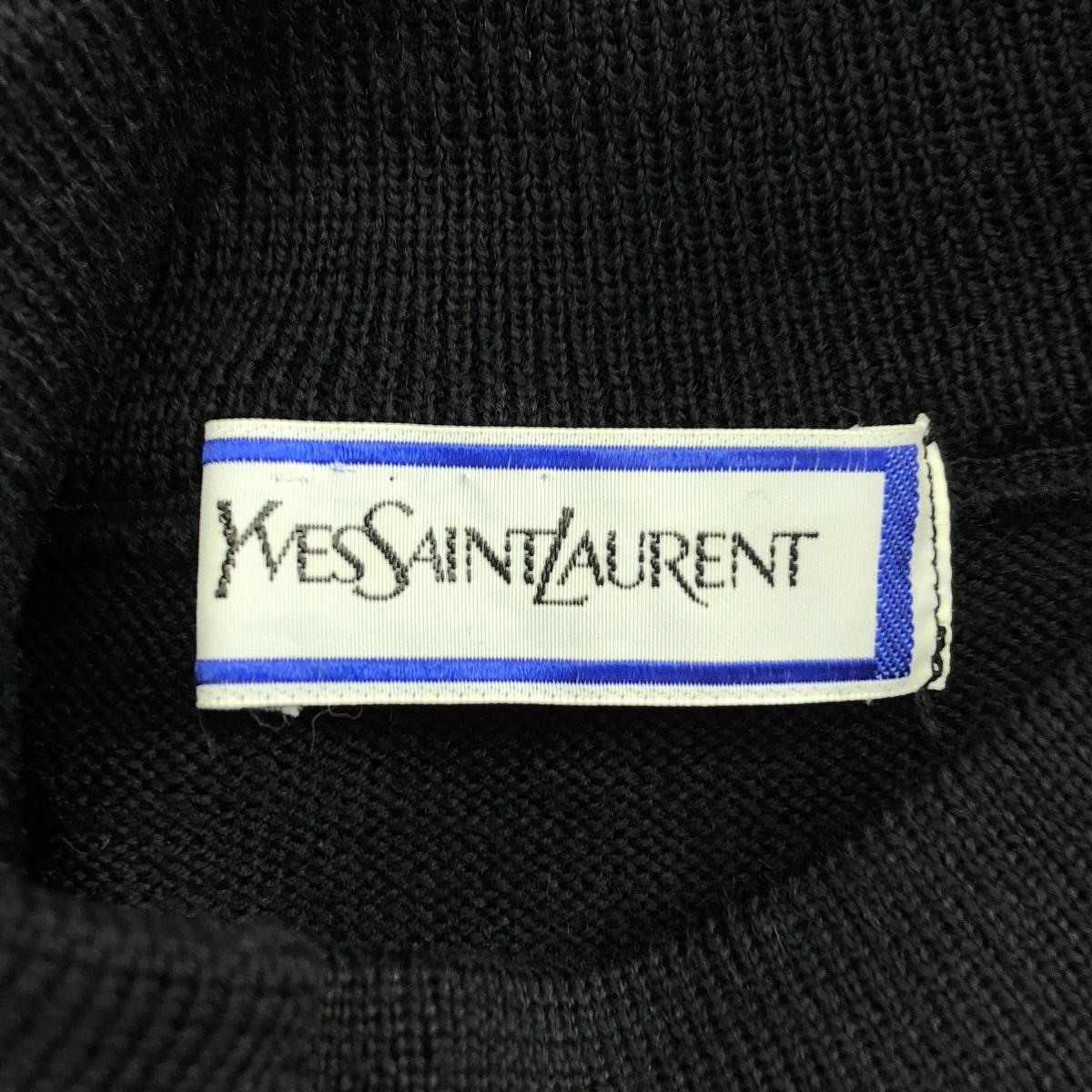 YVES SAINT LAURENT / イヴサンローラン カフスボタン ロゴ刺しゅう モックネック ニット