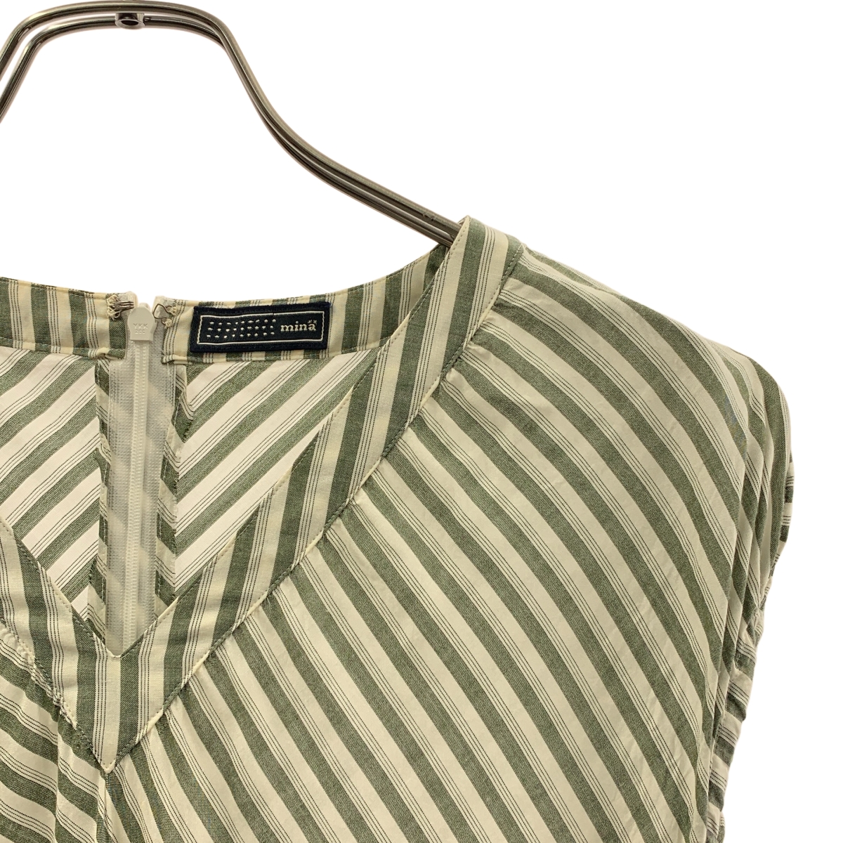 mina / ミナ Alsace シルク レーヨン Vネック ワンピース