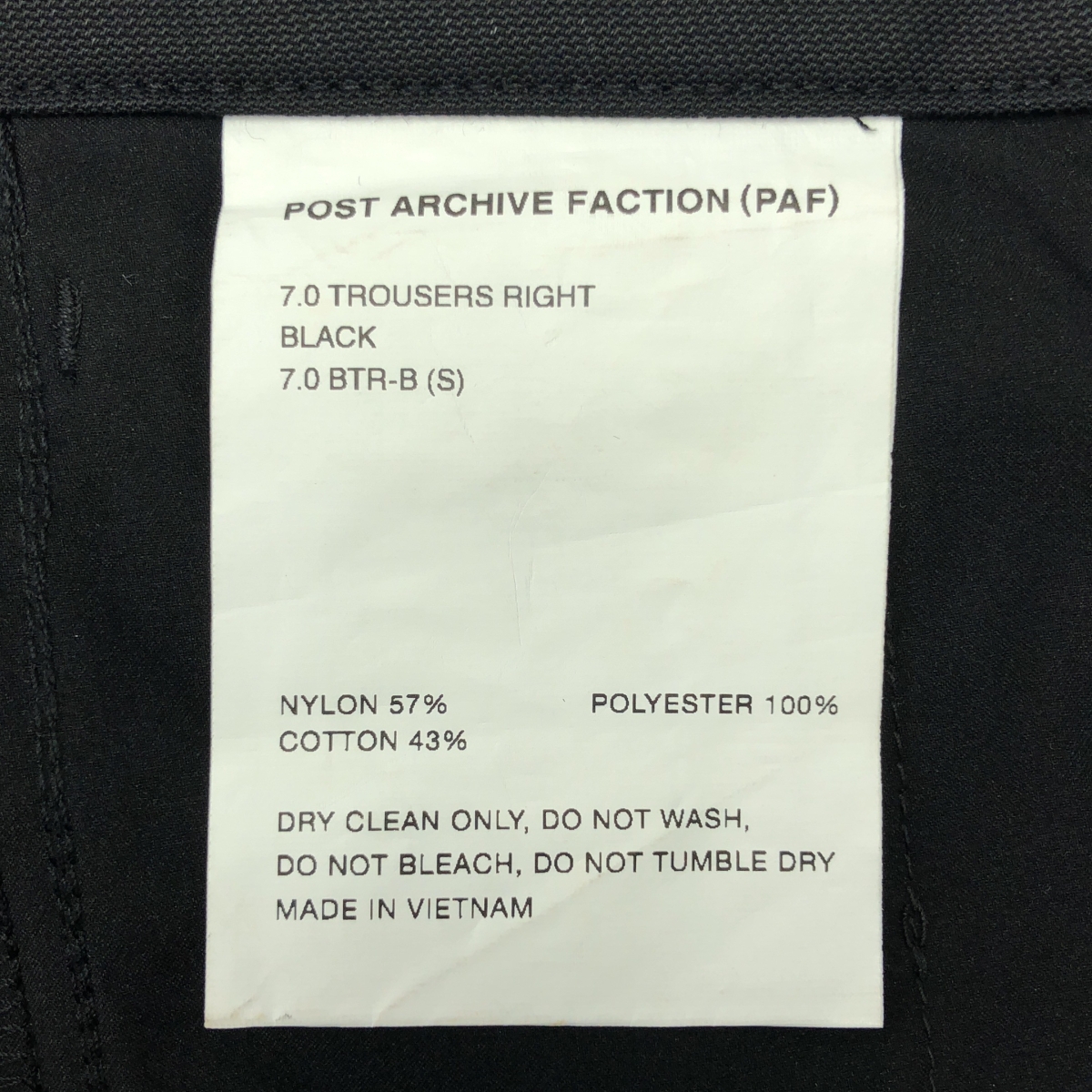 POST ARCHIVE FACTION / ポストアーカイブファクション 7.0 trousers right / スラックス パンツ