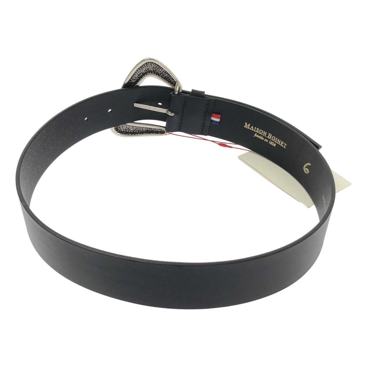 MAISON BOINET / メゾンボワネ アシンメトリー バックル ベルト