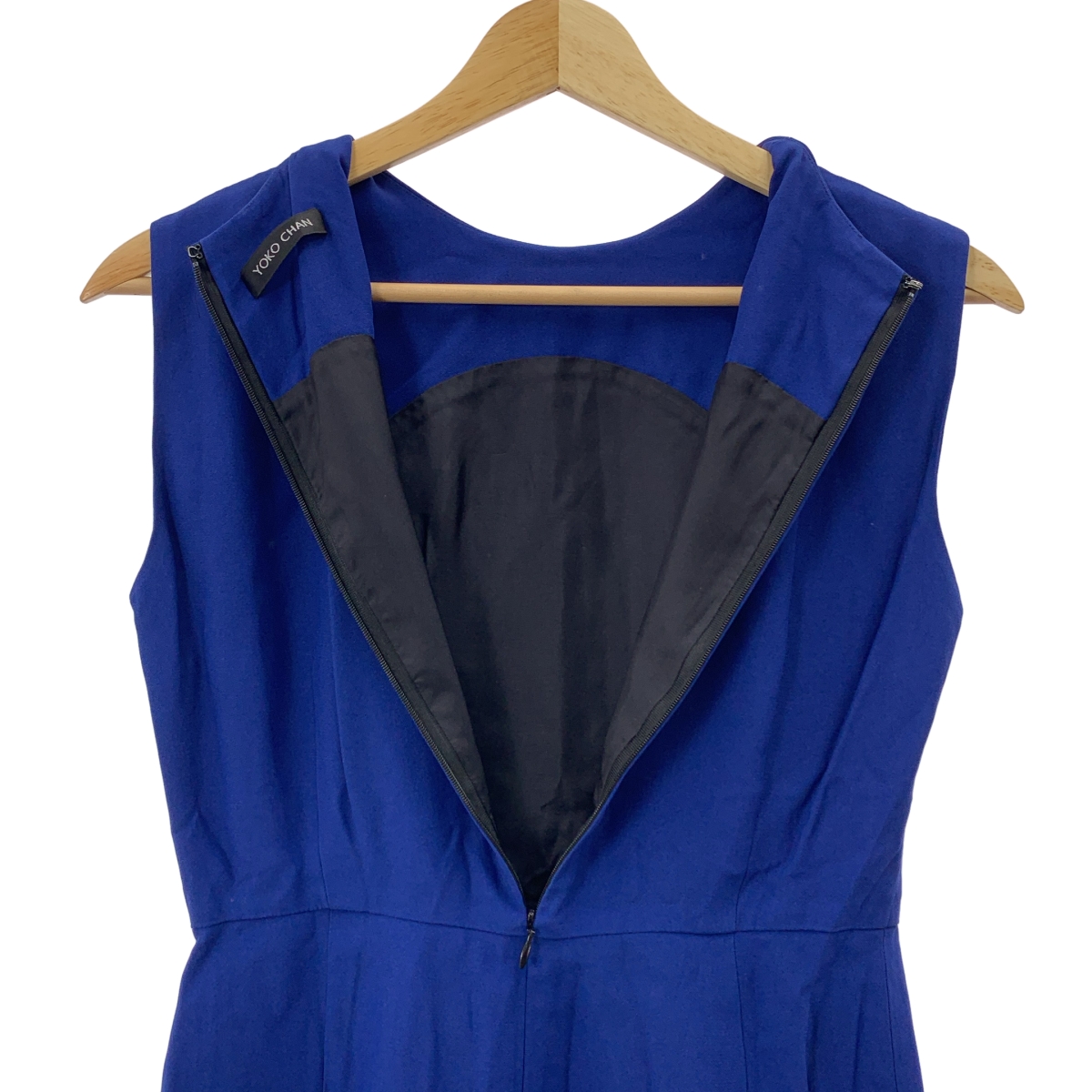 YOKO CHAN / ヨーコチャン バイカラーノースリーブ スリット ワンピース