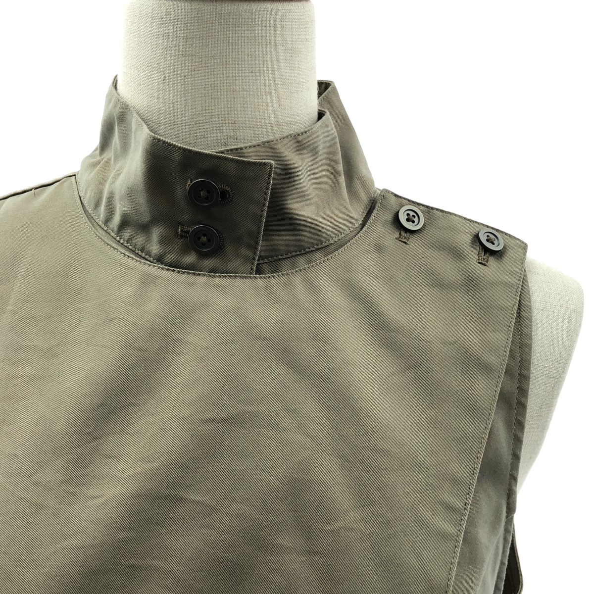 foufou / フーフー high neck wrap dress ハイネックフラップワンピース