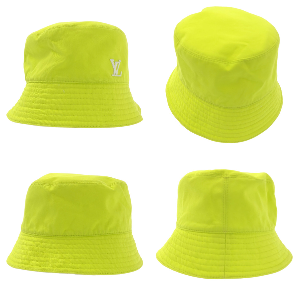 Louis Vuitton / ルイヴィトン リバーシブル ネオンカラー ジャガード モノグラム ロゴ バケットハット 帽子