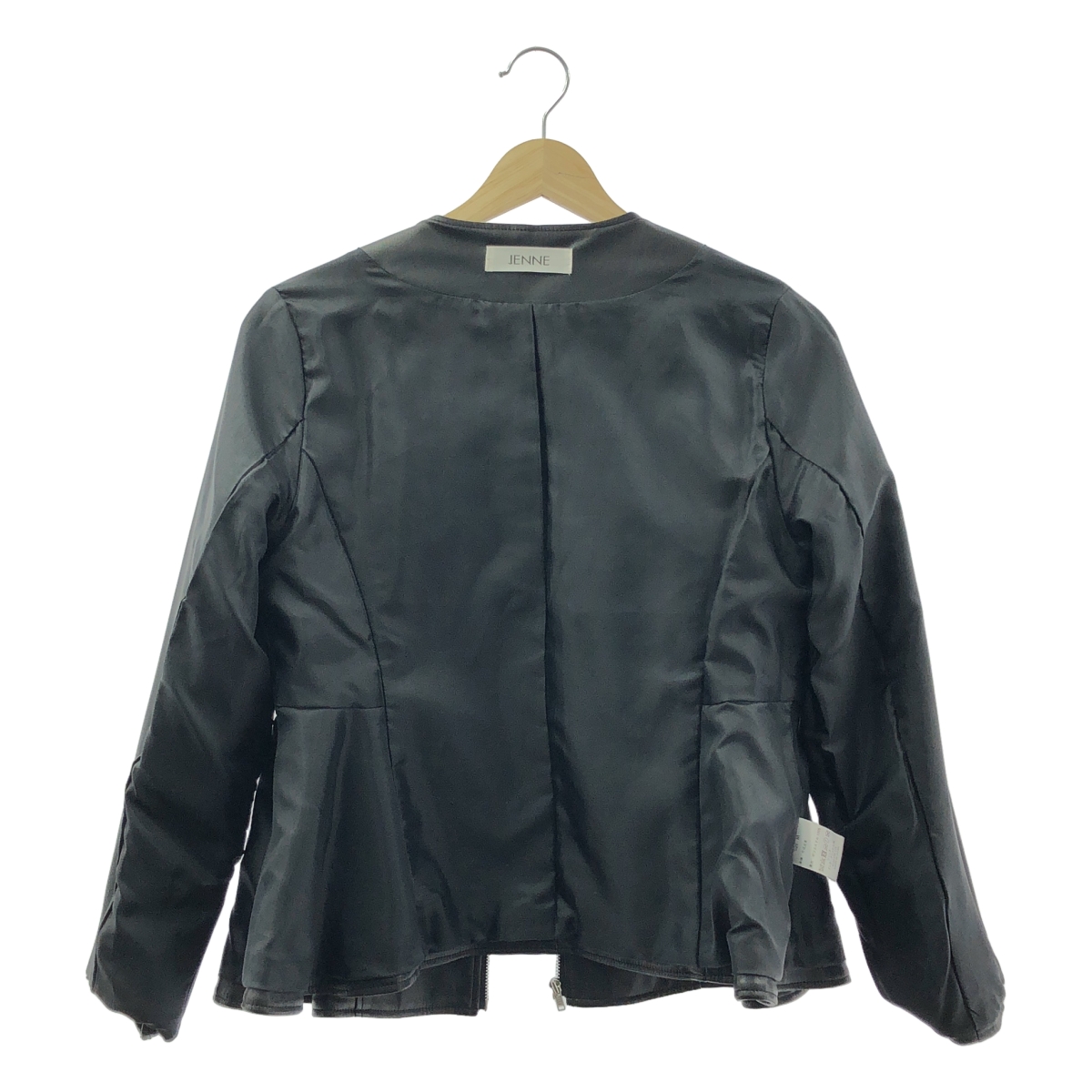 JENNE / ジェンヌ エコレザーペプラムジャケット / 総裏地