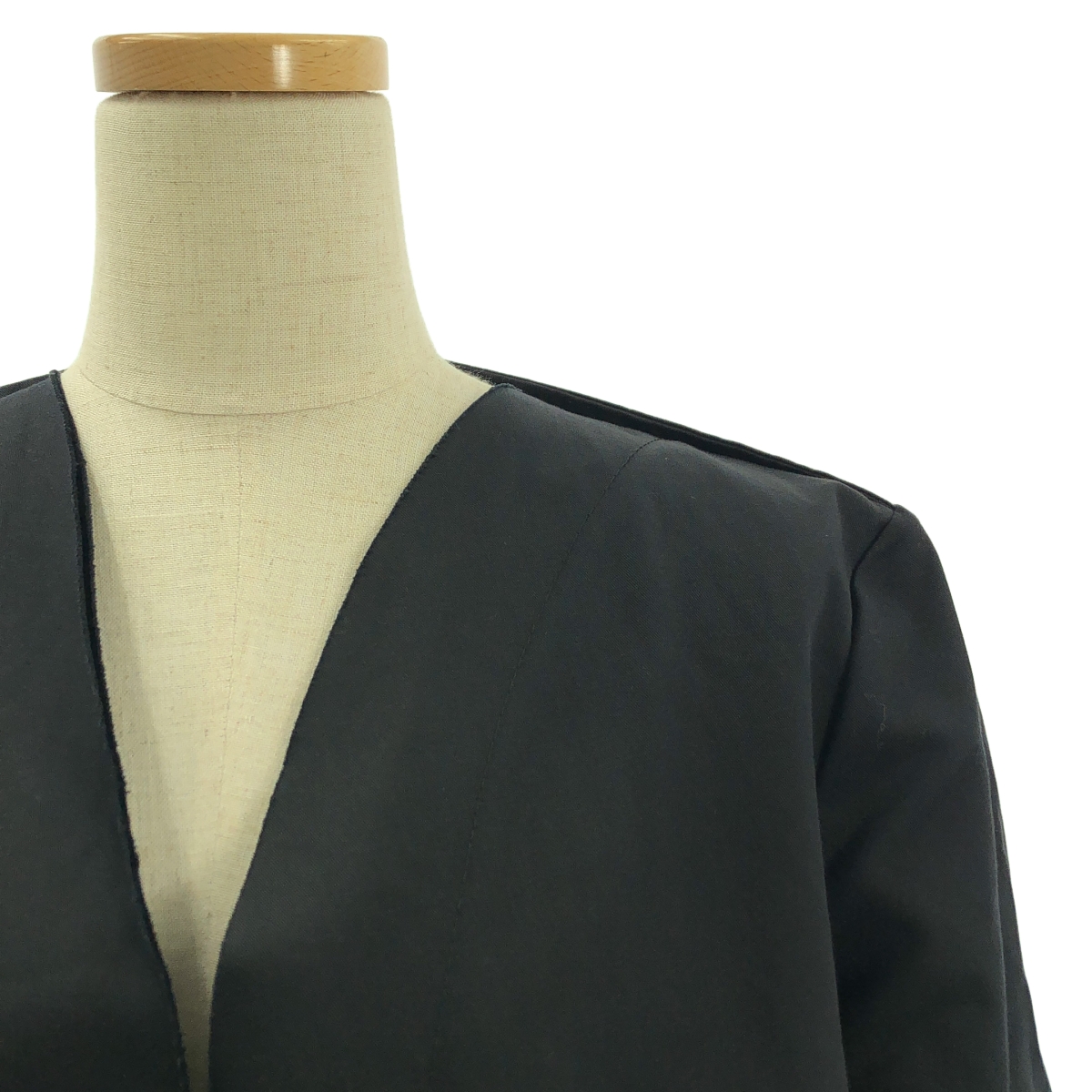 MARNI / マルニ 変形 フリル ギャザー ノーカラー ボタンレス ジャケット