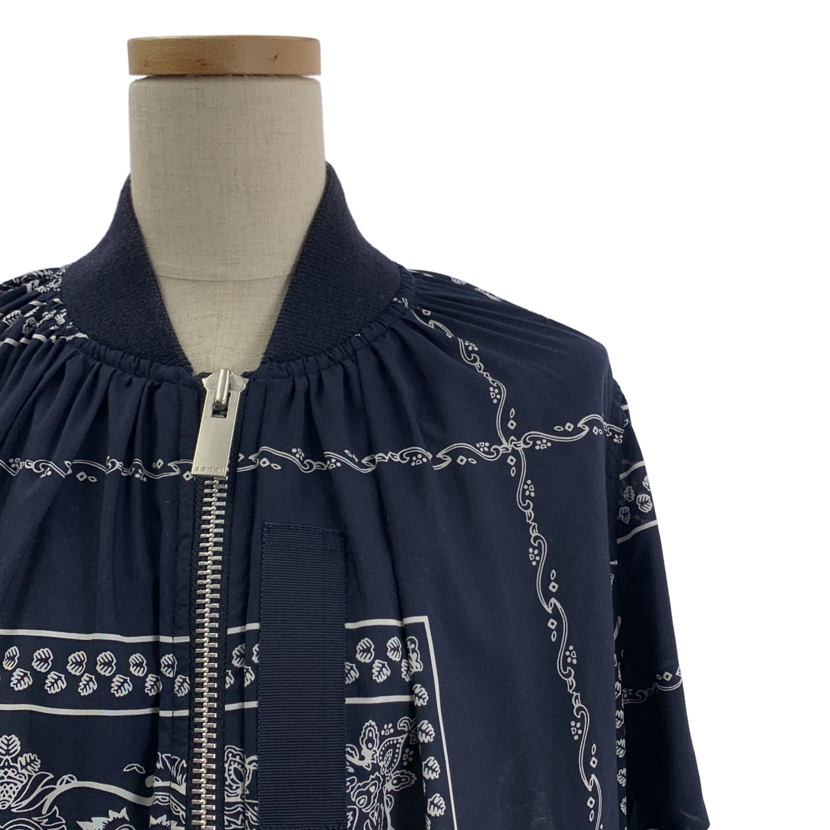 sacai / サカイ Bandana Print Bomber Jacket  / 総柄 バンダナ レイヤード ギャザー ボンバー ジャケット ブルゾン