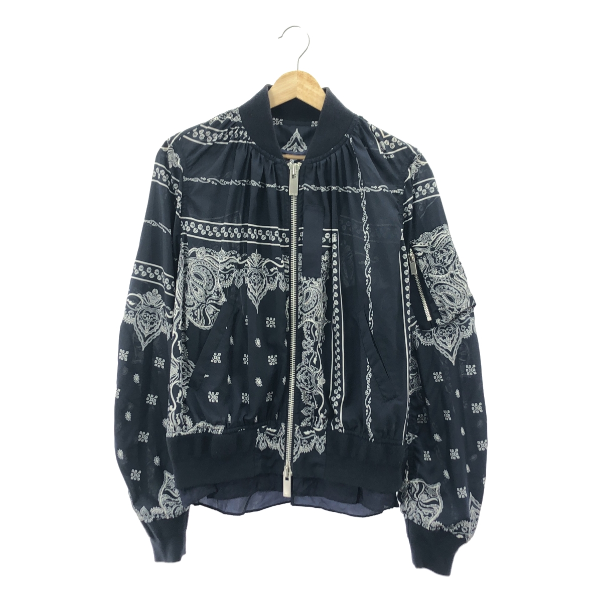 sacai / サカイ Bandana Print Bomber Jacket  / 総柄 バンダナ レイヤード ギャザー ボンバー ジャケット ブルゾン
