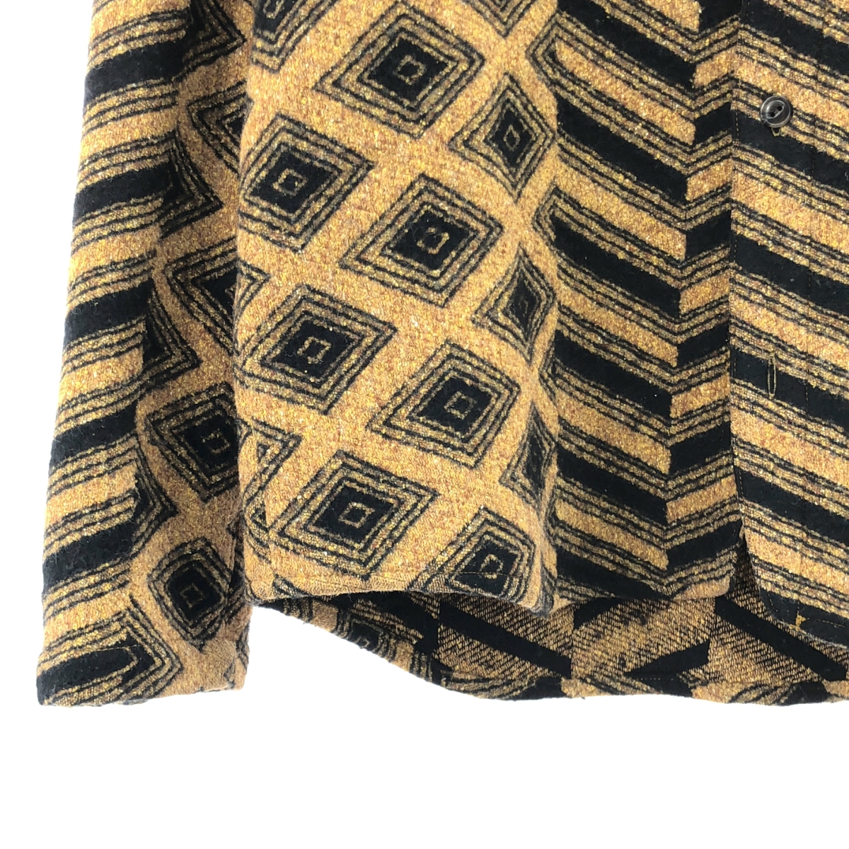 TALKING ABOUT THE ABSTRACTION / トーキングアバウトジアブストラククション シルク コットン 総柄 ノーカラー オーバー ジャケット