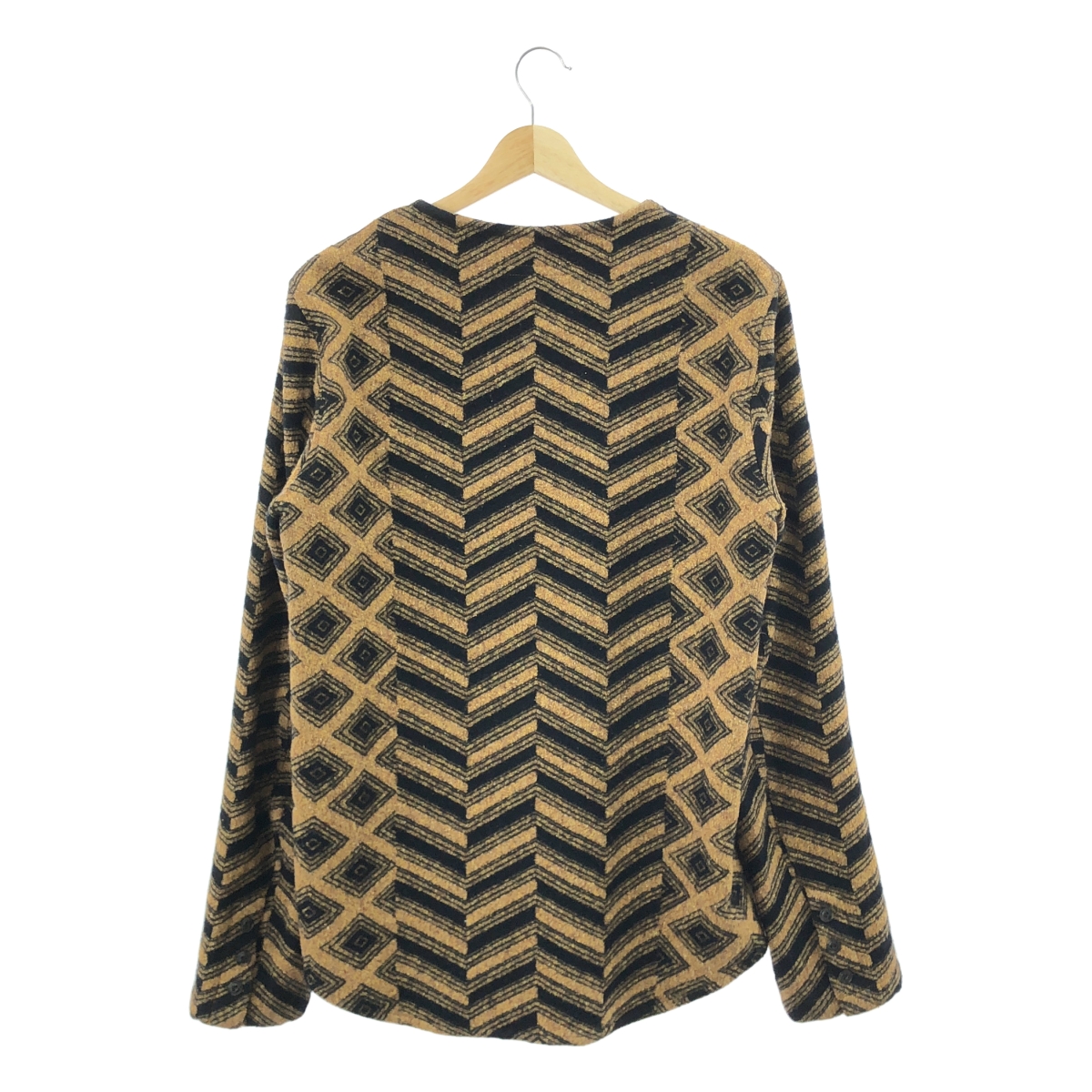 TALKING ABOUT THE ABSTRACTION / トーキングアバウトジアブストラククション シルク コットン 総柄 ノーカラー オーバー ジャケット