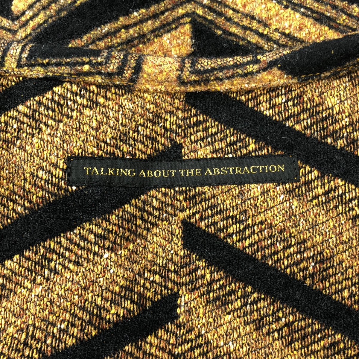 TALKING ABOUT THE ABSTRACTION / トーキングアバウトジアブストラククション シルク コットン 総柄 ノーカラー オーバー ジャケット
