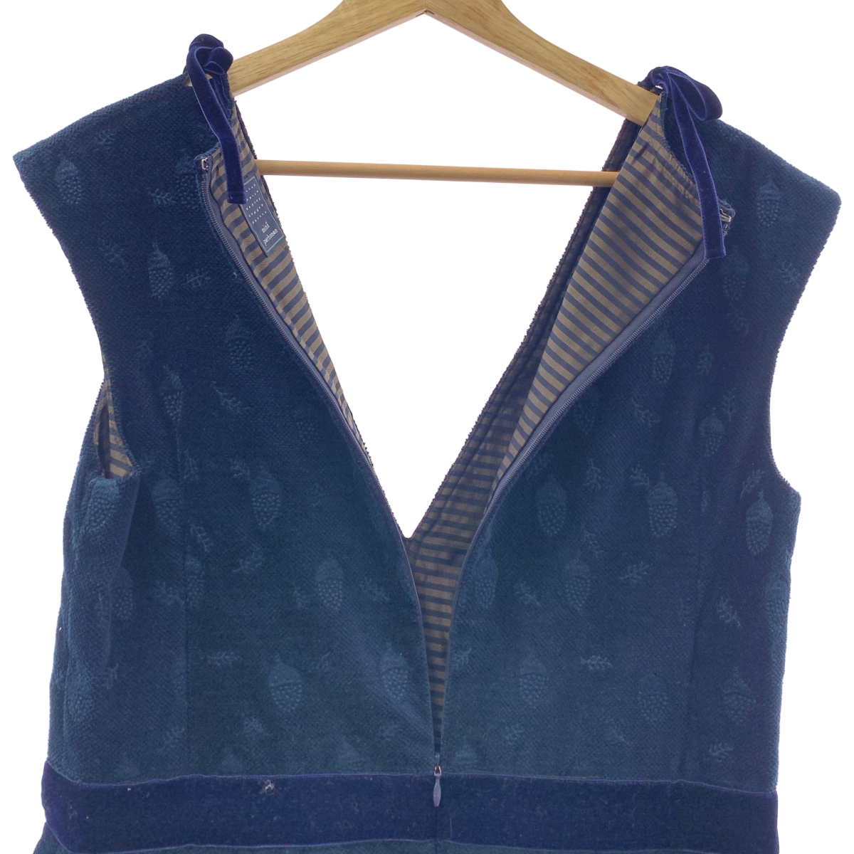 mina perhonen / ミナペルホネン donguri / エンブロイダリー スカラップ ワンピース / 総裏地