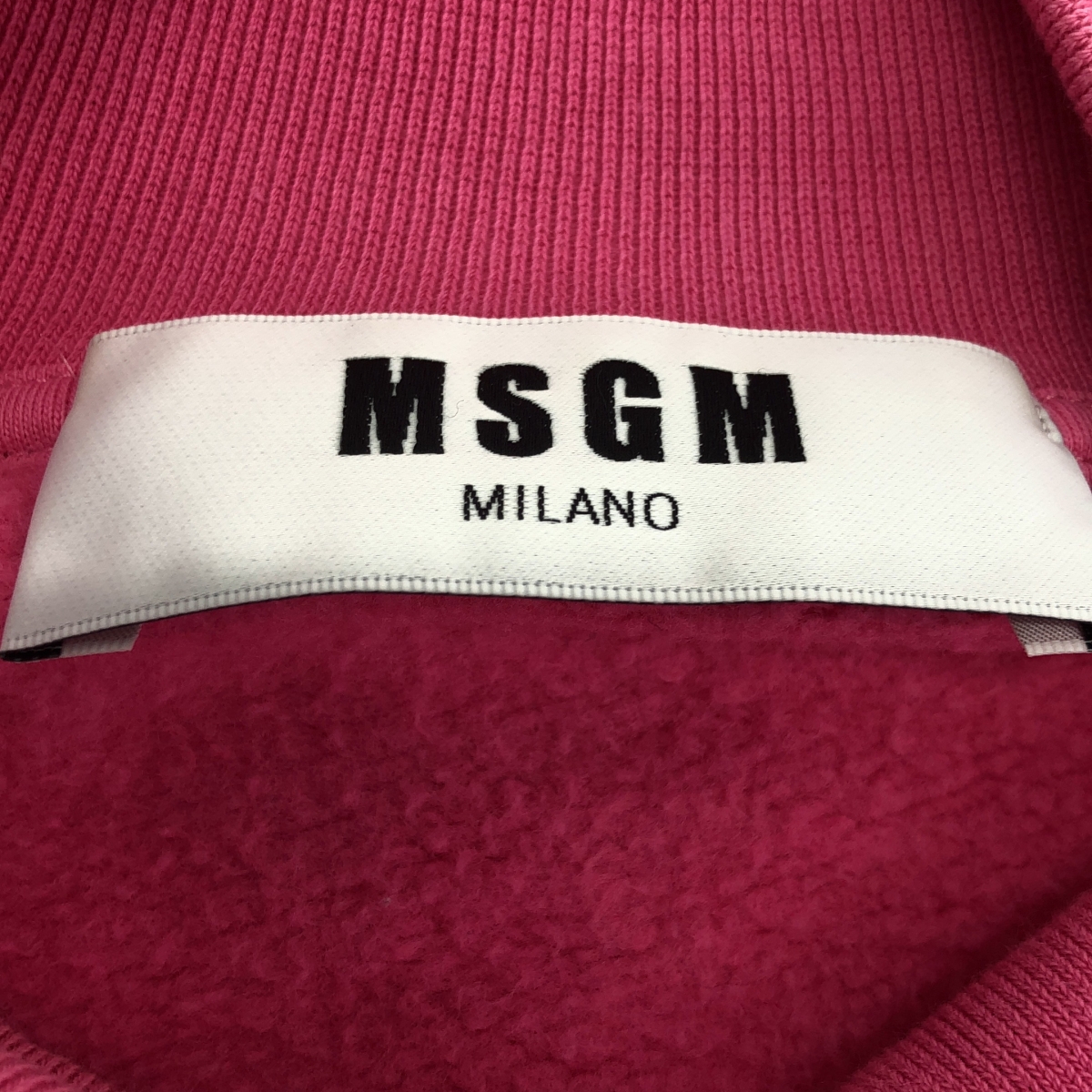 MSGM / エムエスジーエム チェッカーロゴプリント モックネック スウェット