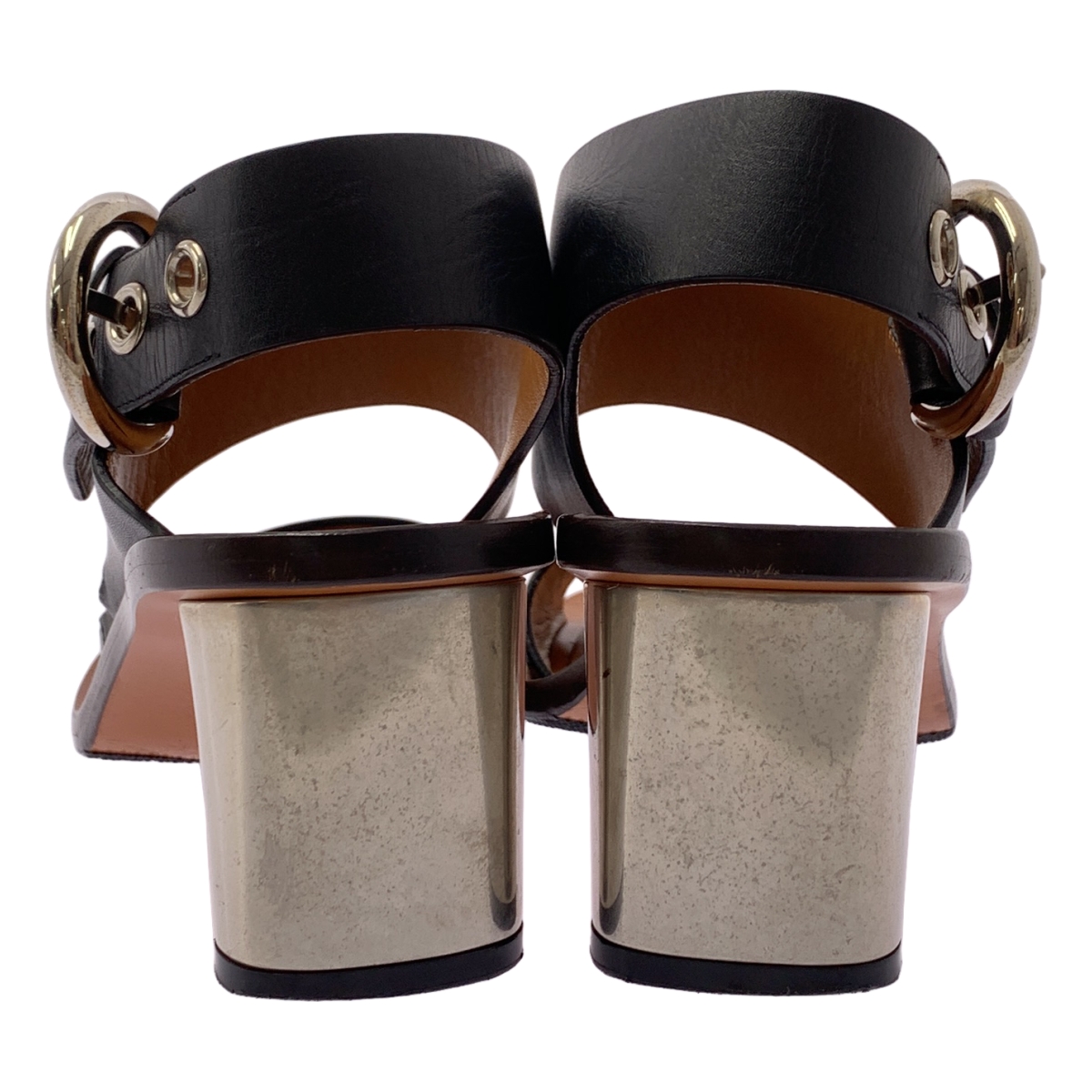 CELINE / セリーヌ BAMBAM / フィービー期 レザー ストラップ メタルヒール サンダル