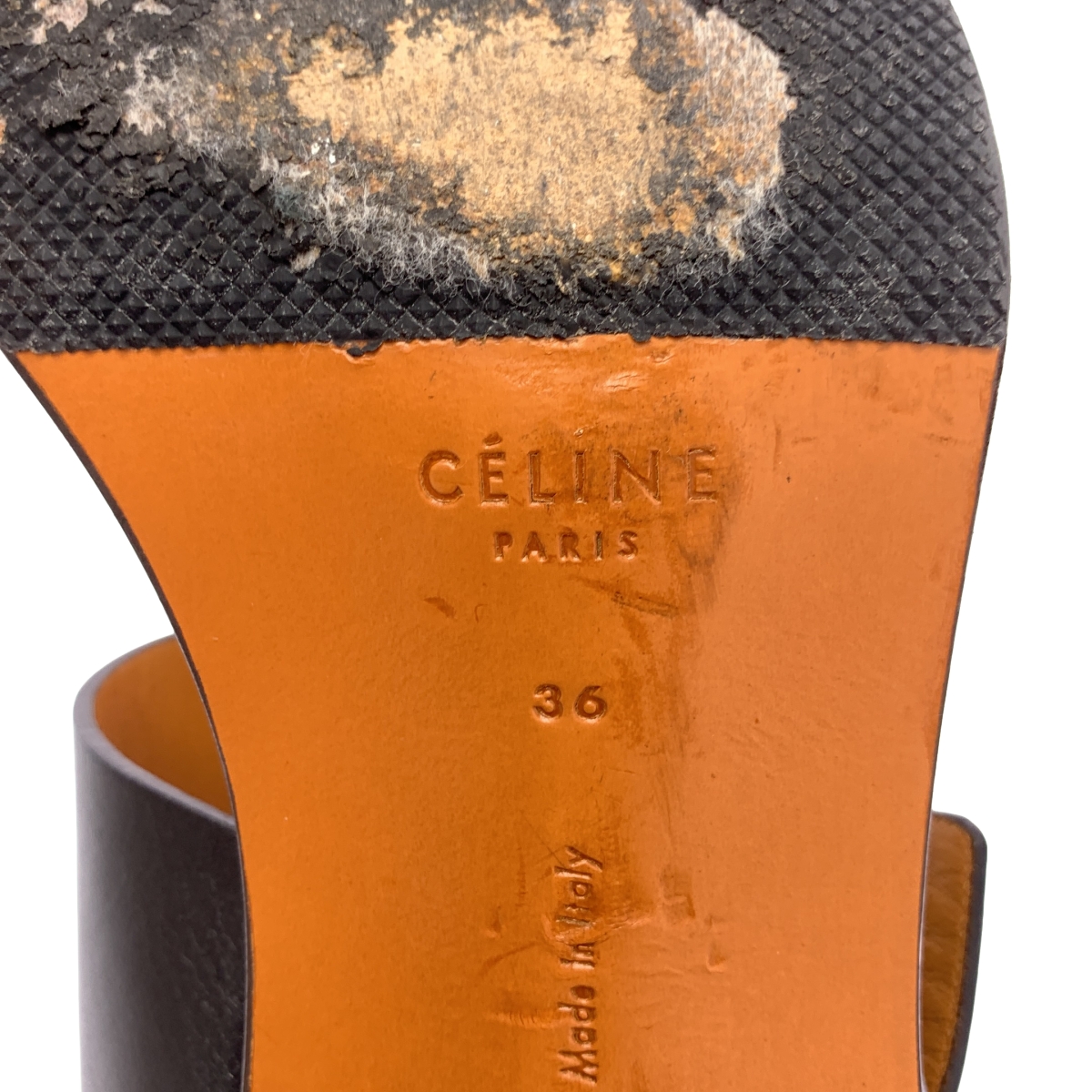 CELINE / セリーヌ BAMBAM / フィービー期 レザー ストラップ メタルヒール サンダル