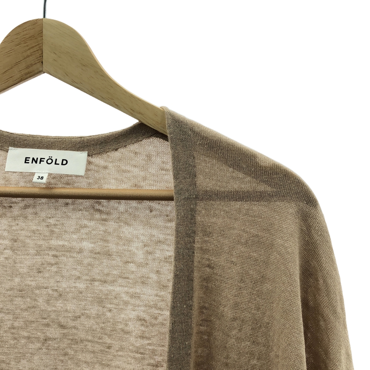 ENFOLD / エンフォルド リネン ニット カーディガン コーディガン