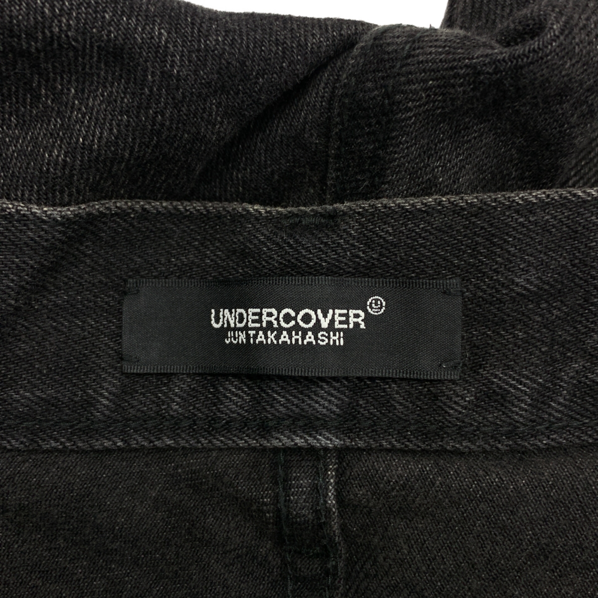 その他 ドリップビーズ 装飾 レザーロゴパッチ セルビッチ ブラックデニム パンツ