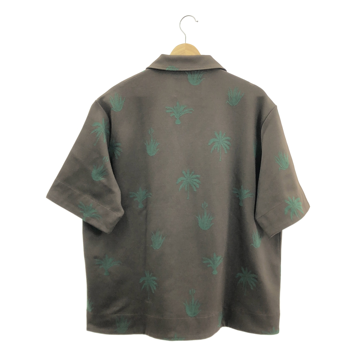 JIL SANDER / ジルサンダー パームツリープリント ハーフジップ ポロシャツ