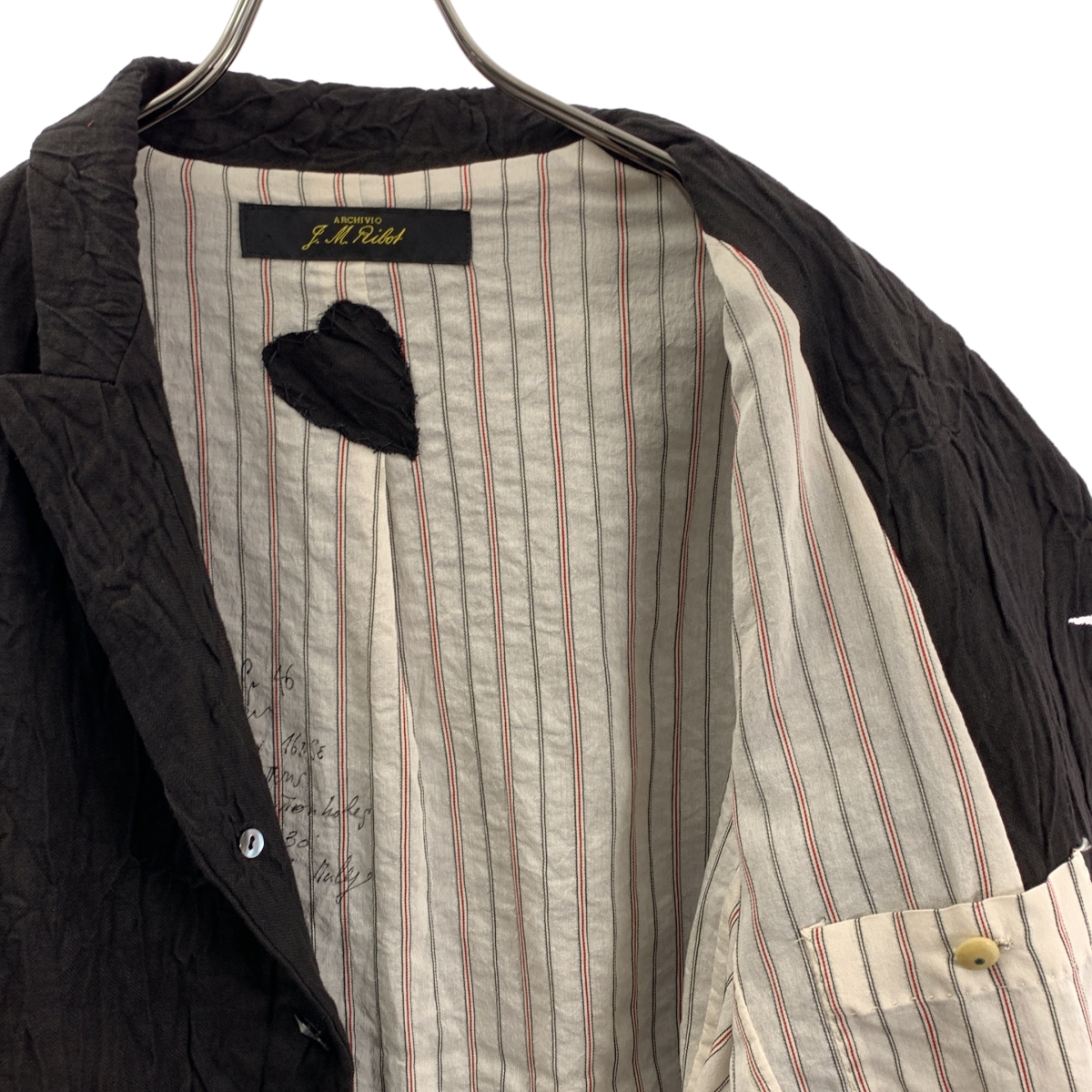 ARCHIVIO J.M.Ribot / アルキビオジェイエムリボット Linen Blazer コサージュリネン ブレザー ジャケット