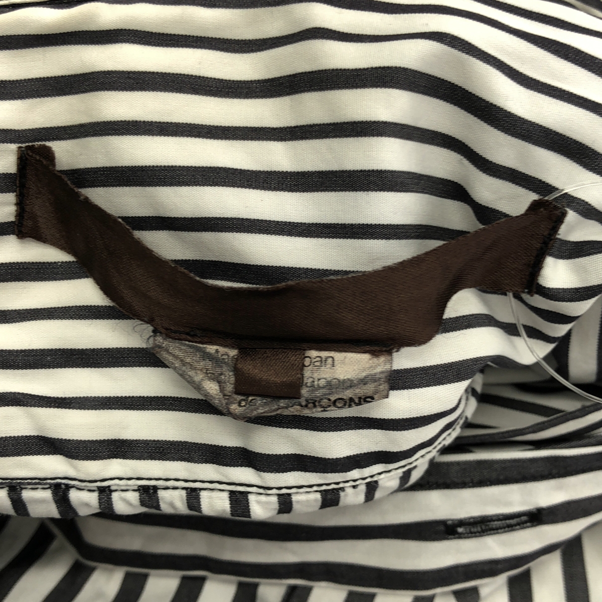 COMME des GARCONS / コムデギャルソン コットン ポリエステル 異素材 切替 ドッキング レイヤード ロングシャツ ブラウス