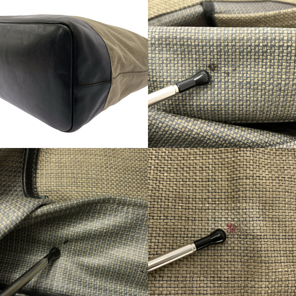 ARTS&SCIENCE / アーツアンドサイエンス 2way ショルダー付き レザー 切替 キャンバス ハンド トートバッグ / ユニセックス