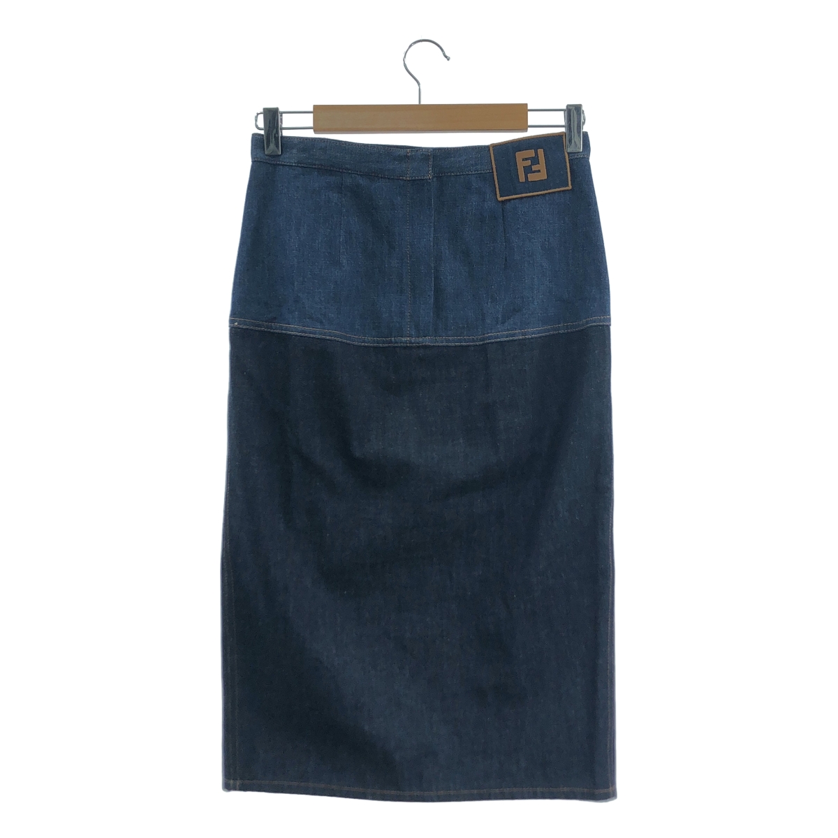 FENDI / フェンディ バイカラー ロゴ デニムスカート