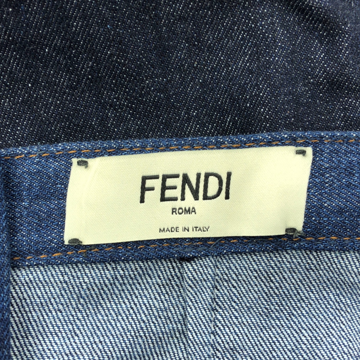 FENDI / フェンディ バイカラー ロゴ デニムスカート