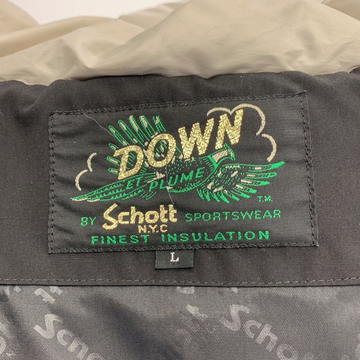 SCHOTT / ショット LAMB LEATHER COMBI DOWN VEST ラムレザー コンビ ダウンベスト