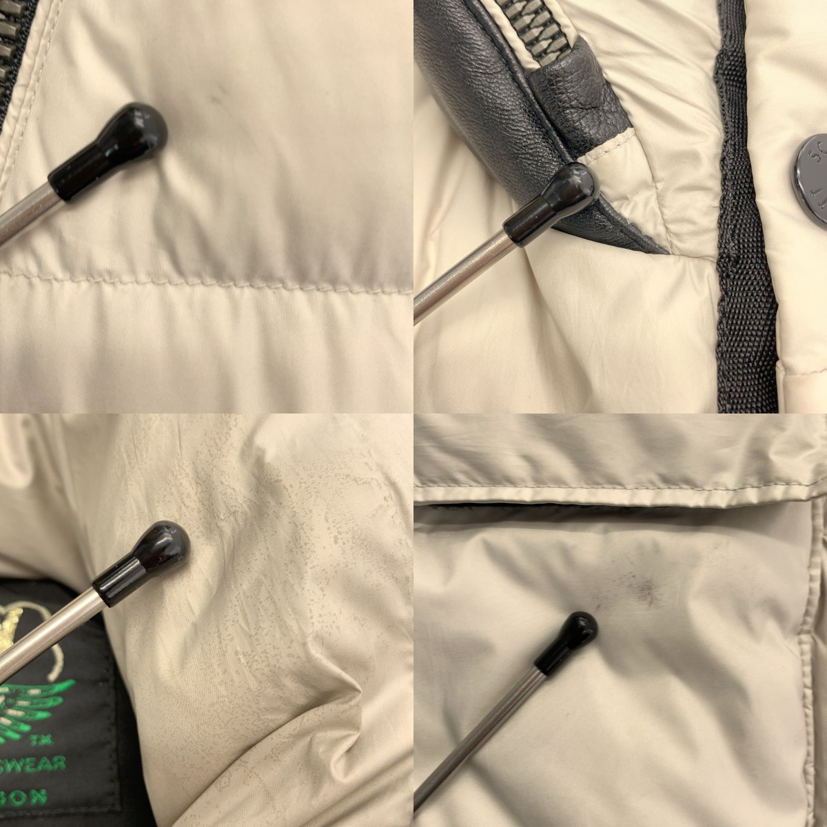 SCHOTT / ショット LAMB LEATHER COMBI DOWN VEST ラムレザー コンビ ダウンベスト