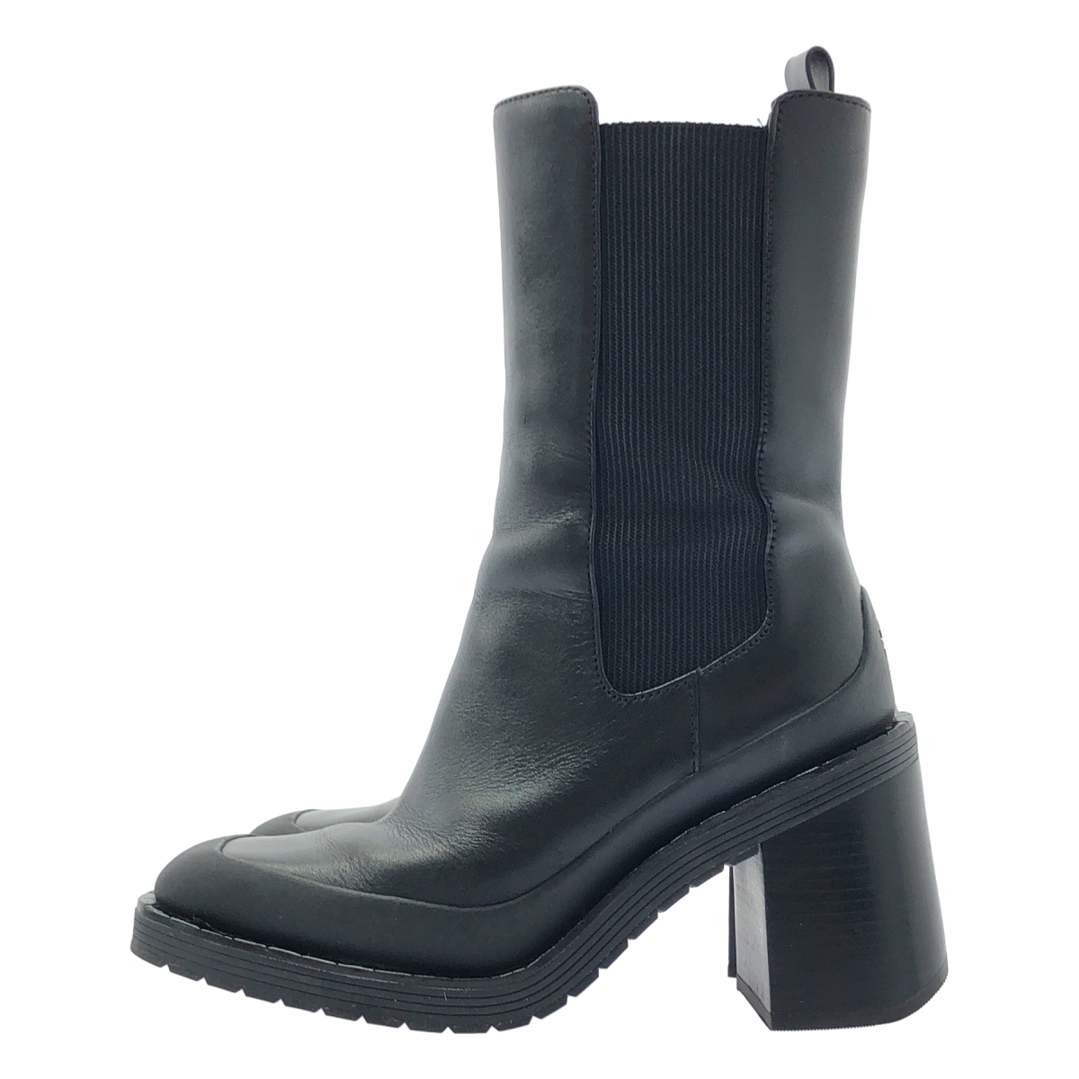 TORY BURCH / トリーバーチ レザー スクエアトゥ ヒールブーツ