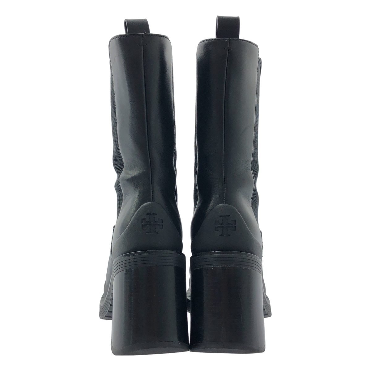 TORY BURCH / トリーバーチ レザー スクエアトゥ ヒールブーツ