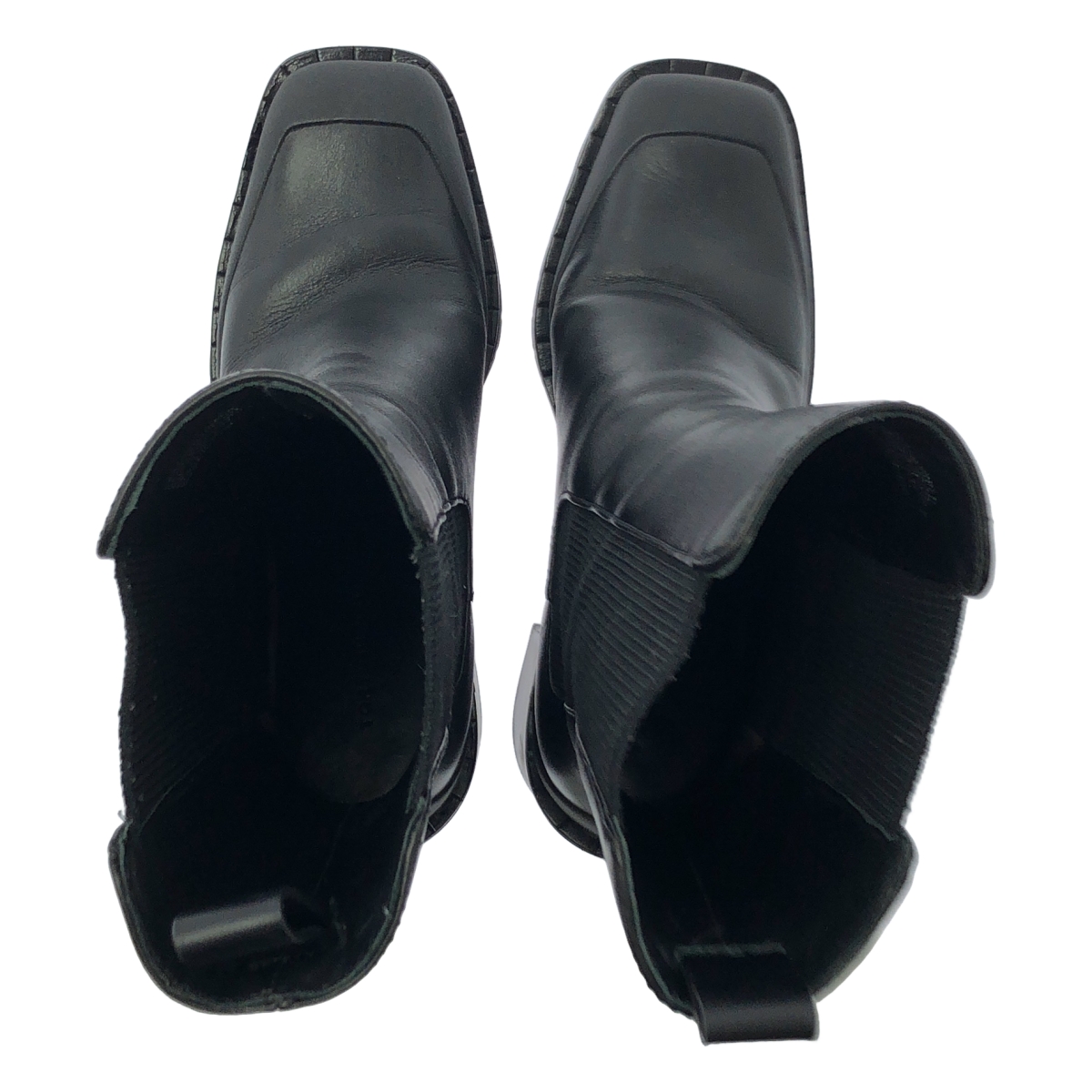 TORY BURCH / トリーバーチ レザー スクエアトゥ ヒールブーツ