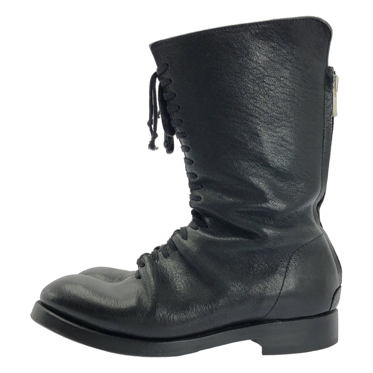 the last conspiracy / ザラストコンスピラシー バックジップ レザー レースアップ ブーツ